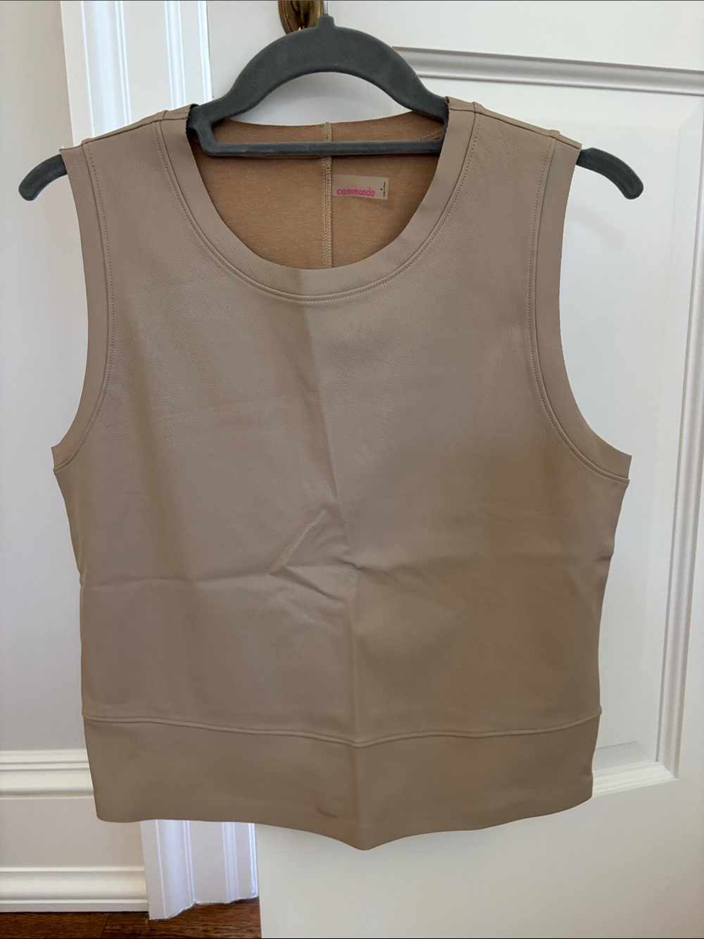 Commando Faux Leather tank sz S